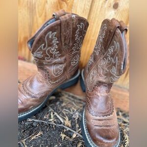Ariat Brown Leather‎ Boots chunky size 6.5 women